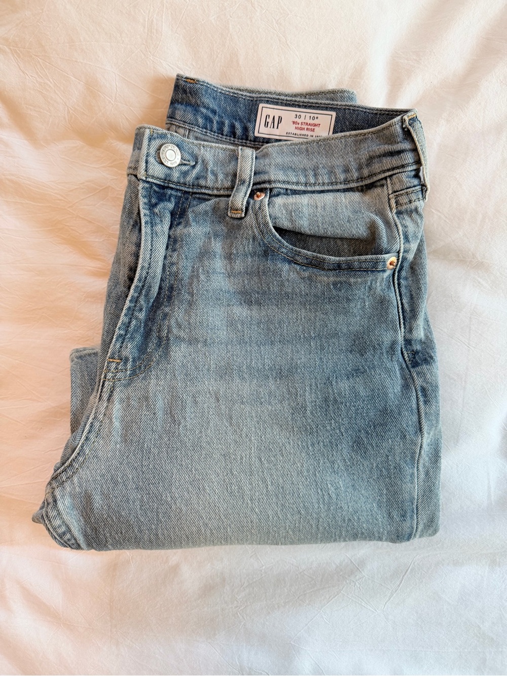 Gap Women’s 90’s Light Wash Straight Leg Jeans - Light Blue - Picture 4 of 4